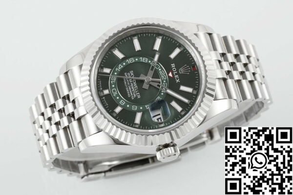 i1709974166 7328 6 Rolex Sky Dweller M336934-0001 1:1 Best Edition ZF Factory zöld számlap legújabb verziója 2024