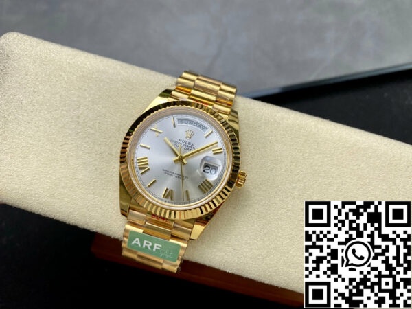 i1711829008 6112 3 Rolex Day Date 40 M228238-0002 Mostrador prateado 1:1 Best Edition AR Factory 3255 Movimento