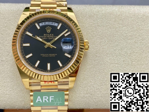 i1711829097 2487 6 Rolex Day Date 40 M228238-0067 Fekete számlap 1:1 Best Edition AR gyári 3255-ös mozgatómű