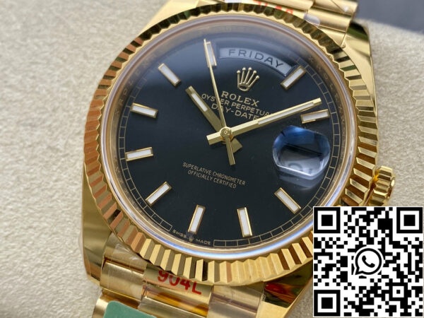 i1711829097 2872 2 Rolex Day Date 40 M228238-0067 Fekete számlap 1:1 Best Edition AR gyári 3255-ös mozgatómű