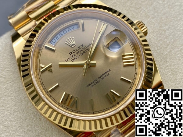 i1711829223 3917 4 Rolex Day Date 40 M228238-0006 Cadran galben 1:1 Best Edition AR Factory 3255 Movement