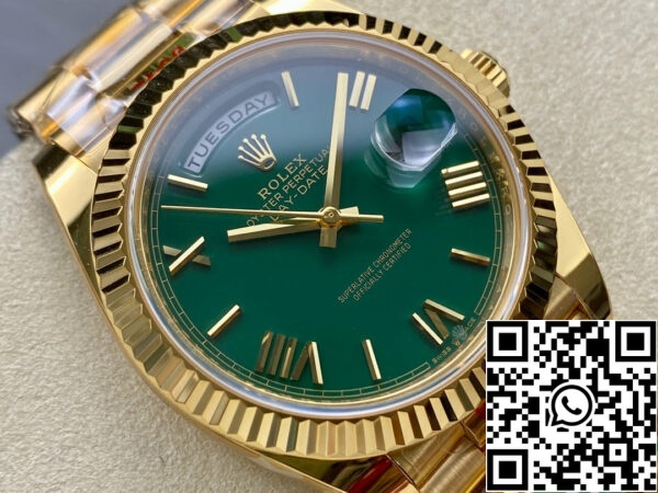 i1711829456 2299 1 Rolex Day Date 40 M228238-0061 Зеленый циферблат 1:1 Лучшее издание AR Завод 3255 Механизм