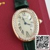 i1714101671 3681 0 Cartier Lady Baignoire 23.9mm WJBA0038 1:1 Best Edition 18k äkta guld och diamanter Grön rem