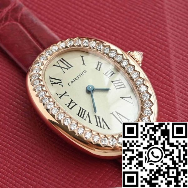 i1714101712 6314 8 Cartier Lady Baignoire 23.9mm CRWJBA0031 1:1 Mejor Edición 18k Oro auténtico y diamantes Correa roja Versión