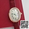 i1714101712 7447 2 Cartier Lady Baignoire 23.9mm CRWJBA0031 1:1 Best Edition 18k Настоящее золото и бриллианты Красный ремешок Версия