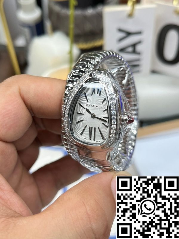 i1714832695 1053 3 BVLGARI 101816 Serpenti Tubogas Silver Diamond 1:1 Best Edition BV Factory