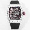 i1715076292 604 0 Richard Mille Bubba Watson Tourbillon RM38-02 1:1 Best Edition Biała karbonowa koperta Czarny gumowy pasek