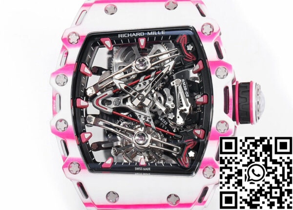 i1715076669 511 4 Richard Mille Bubba Watson Tourbillon RM38-02 1:1 Meilleure édition Bracelet en tissu Velcro noir