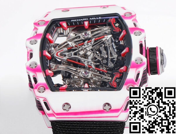 i1715076669 5616 3 Richard Mille Bubba Watson Tourbillon RM38-02 1:1 Meilleure édition Bracelet en tissu Velcro noir