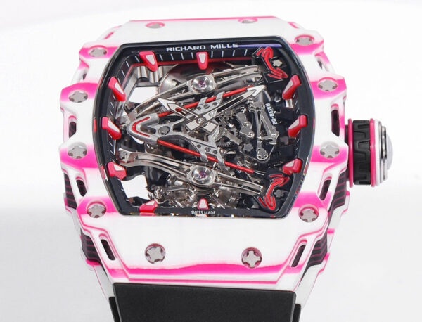 i1715076748 16 0 Richard Mille Bubba Watson Tourbillon RM38-02 1:1 Mejor Edición Negro Correa de caucho