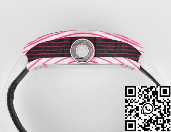 i1715077459 10 0 Richard Mille Bubba Watson Tourbillon RM38-02 1:1 Best Edition Fabric Velcro White Strap