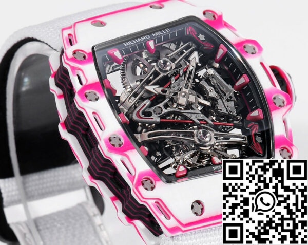 i1715077459 2506 0 Richard Mille Bubba Watson Tourbillon RM38-02 1:1 Best Edition Fabric Velcro White Strap fehér szíj