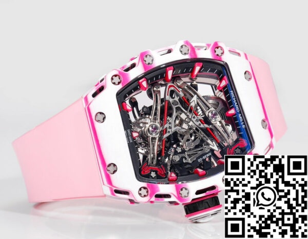 i1715077651 5255 7 Richard Mille Bubba Watson Tourbillon RM38-02 1:1 Best Edition vaaleanpunainen kumiranneke