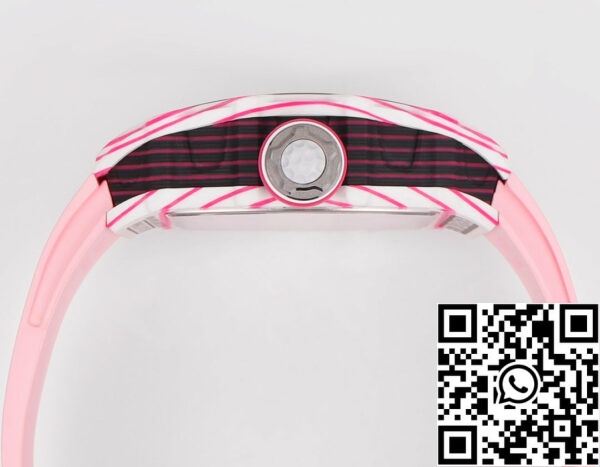 i1715077651 8858 5 Richard Mille Bubba Watson Tourbillon RM38-02 1:1 Best Edition Bracelete em borracha cor-de-rosa