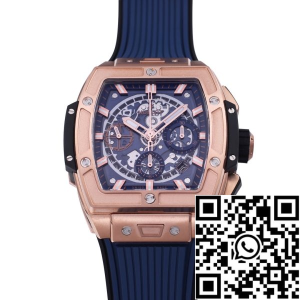 i1718190194 2481 1 Hublot Big Bang Titanium 642.OX.7180.RX 1:1 Best Editon BBF Factory Rose Gold Blue Rubber Strap