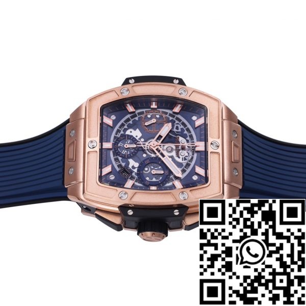 i1718190194 3394 6 Hublot Big Bang Titanium 642.OX.7180.RX 1:1 Best Editon BBF Factory Różowe złoto Niebieski gumowy pasek