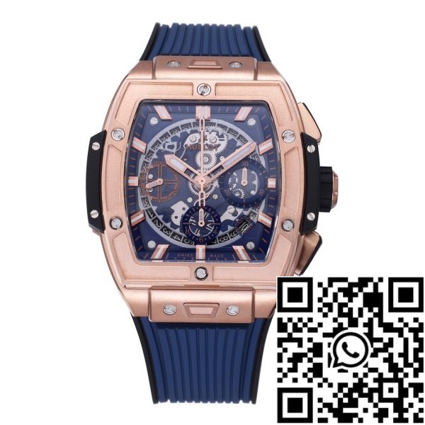 i1718190194 4001 0 Hublot Big Bang Titanium 642.OX.7180.RX 1:1 Best Editon BBF Factory Różowe złoto Niebieski gumowy pasek