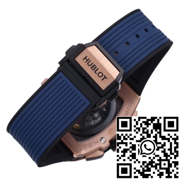 i1718190194 4230 8 Hublot Big Bang Titanium 642.OX.7180.RX 1:1 Best Editon BBF Factory Różowe złoto Niebieski gumowy pasek