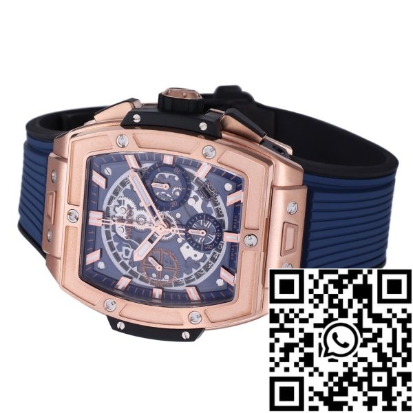 i1718190194 4506 2 Hublot Big Bang Titanium 642.OX.7180.RX 1:1 Best Editon BBF Factory Różowe złoto Niebieski gumowy pasek