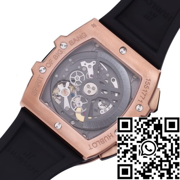 i1718190194 881 5 Hublot Big Bang Titanium 642.OX.7180.RX 1:1 Best Editon BBF Factory Różowe złoto Niebieski gumowy pasek