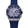 i1718190263 4980 1 Hublot Big Bang Titanium 642.NM.0170.RX 1:1 Best Editon BBF Factory Μπλε καντράν με λουράκι από καουτσούκ