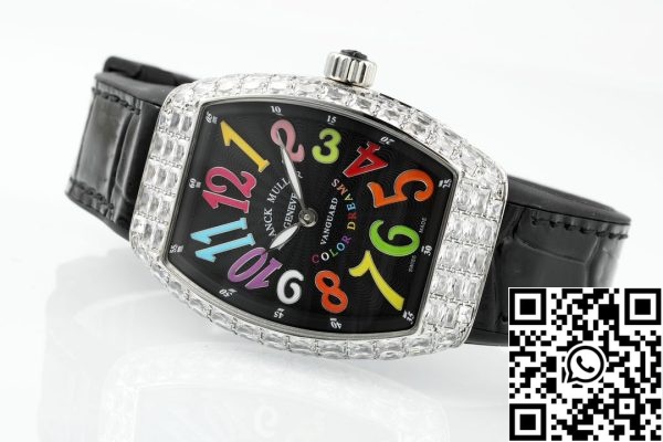 i1721446573 2895 2 Franck Muller V32 Women's Yachting 1:1 Best Edition ABF Factory Square Diamond Gypsophila Black