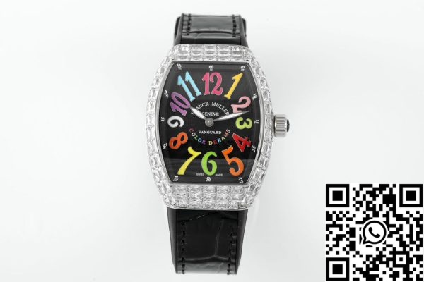 i1721446573 6822 1 Franck Muller V32 Donna Yachting 1:1 Best Edition ABF Factory Square Diamond Gypsophila Nero