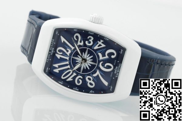 i1721446752 5351 4 Damski zegarek Franck Muller V32 Yachting 1:1 Best Edition ABF Factory Blue Dial