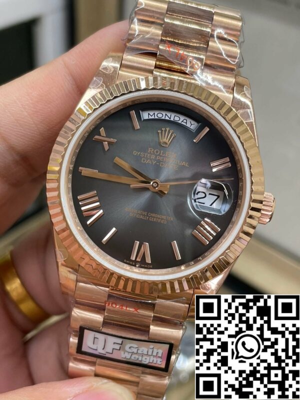 m1716347441457 5704 Rolex представляет новые часы Day-Date 40 мм с циферблатом из дымчатого шифера 2024 QF Factory 1:1 Best Edition