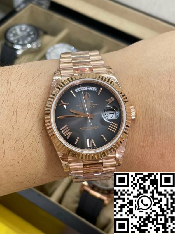 m1716347441470 9049 Rolex presenterar den nya Day-Date 40mm med en rökig skiffer urtavla 2024 QF Factory 1:1 Best Edition