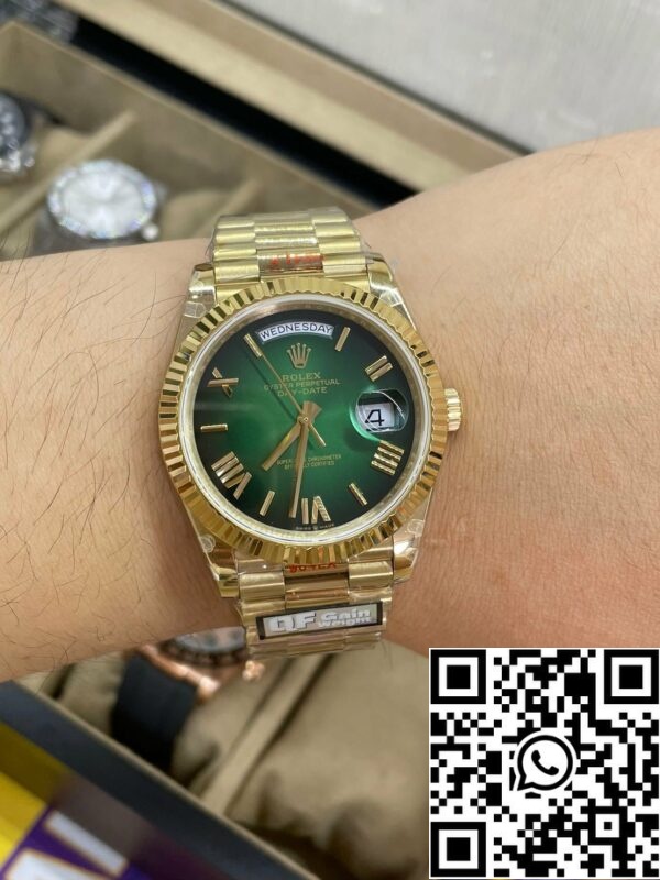 m1716347459255 0815 Rolex unveils the new Day-Date 40mm with a Green Dial 2024 QF Factory 1:1 Best Edition