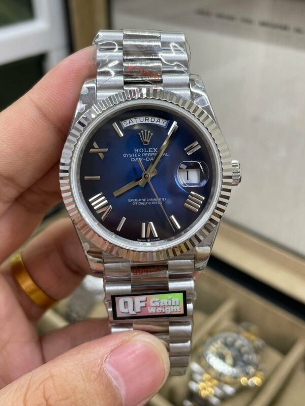 m1716347472702 8306 Rolex unveils the new Day-Date 40mm with a Blue Dial 2024 QF Factory 1:1 Best Edition