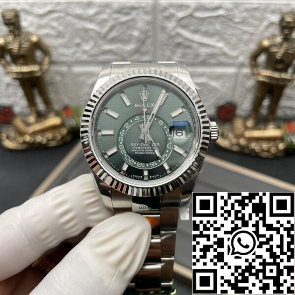 valokuva 10 2024 07 23 00 09 34 Rolex Sky Dweller M336934-0001 1:1 Best Edition ZF Factory Vihreä Dial