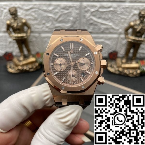 foto 1 2024 07 23 00 11 37 Audemars Piguet Royal Oak Cronógrafo 26331OR.OO.D821CR.01 1:1 Mejor Edición OM Fábrica Oro Rosa