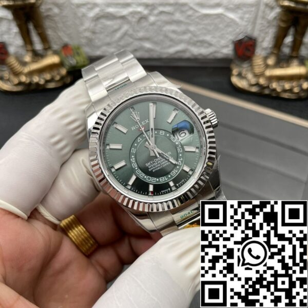 fénykép 2 2024 07 23 00 09 34 Rolex Sky Dweller M336934-0001 1:1 Best Edition ZF Factory zöld számlapja