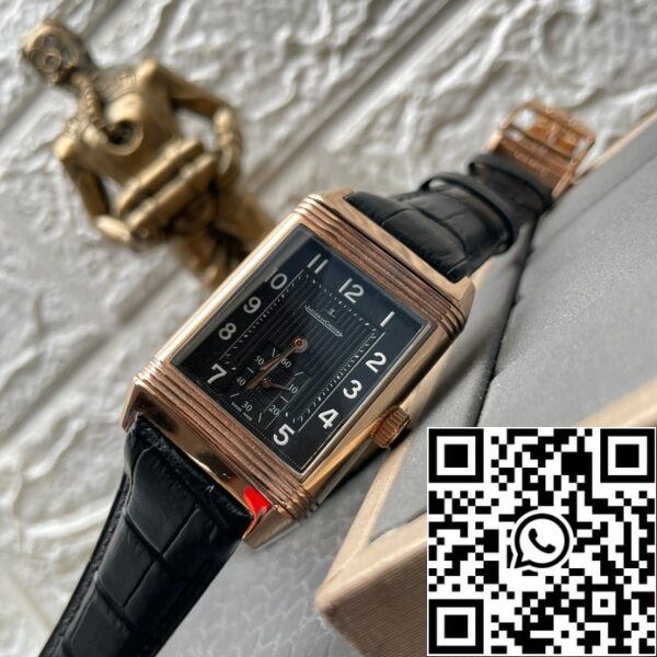 foto 4 2024 07 29 23 06 43 Jaeger LeCoultre Reverso Q3732470 1:1 Best Edition Rose Goud Zwarte Wijzerplaat