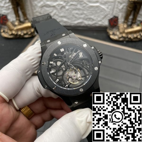 foto 4 2024 08 14 10 23 02 Hublot Big Bang Hollow Tourbillon 1:1 Beste Editie Keramisch Skelet Wijzerplaat