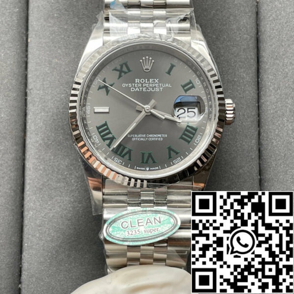 fotó 5 2024 07 07 11 05 55 Rolex Datejust M126234-0045 36MM Wimbledon számlap Tiszta Gyár