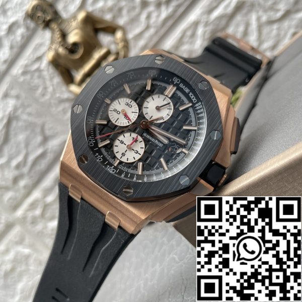 valokuva 5 2024 07 25 15 23 39 Audemars Piguet Royal Oak Offshore 26401RO.OO.A002CA.01 1:1 Best Edition APF Factory Musta kellotaulu