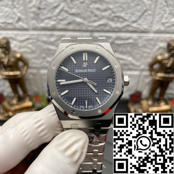 foto 7 2024 07 29 23 09 29 Audemars Piguet Royal Oak 15500ST.OO.1220ST.01 APS Factory V3 Quadrante blu 1:1 Migliore edizione