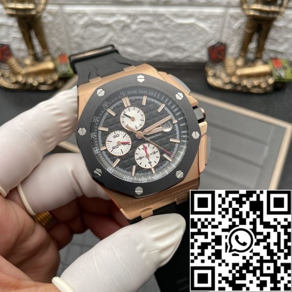 valokuva 8 2024 07 25 15 23 39 Audemars Piguet Royal Oak Offshore 26401RO.OO.A002CA.01 1:1 Best Edition APF Factory Musta kellotaulu