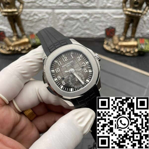 снимка 8 2024 08 03 07 50 26 Patek Philippe Aquanaut 5164A-001 1:1 Best Edition ZF Factory Black Dial