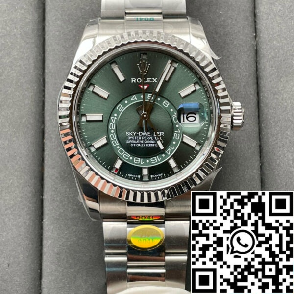 fénykép 9 2024 07 23 00 09 34 Rolex Sky Dweller M336934-0001 1:1 Best Edition ZF Factory zöld számlapja