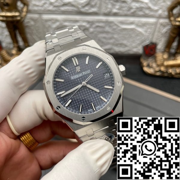 valokuva 9 2024 07 29 23 09 29 Audemars Piguet Royal Oak 15500ST.OO.1220ST.01 APS Factory V3 Sininen kellotaulu 1:1 Paras painos