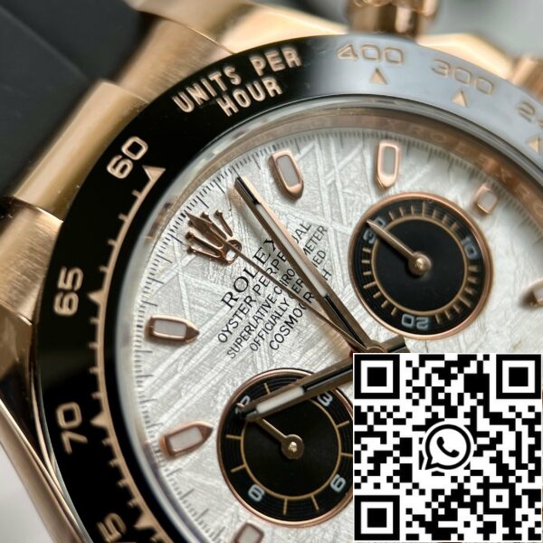 z4302082590057 f115c4c3db0918abd3db73d67271ddd2 e472b0a3 6c80 4fc3 9b57 843ec75337b7 Rolex Cosmograph Daytona 116515LN meteoritskive 18k rosaguld Coated