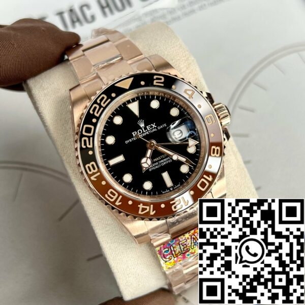 z4591912020633 765a445b8546a473f043634077bbf1e3 ecfb37bb ae5d 4934 81e3 9dcb44f8bf8a Rolex GMT-Master II Everose Gold Root Beer Brown 126715CHNR 40mm Rose Gold kääritty puhdas Factory