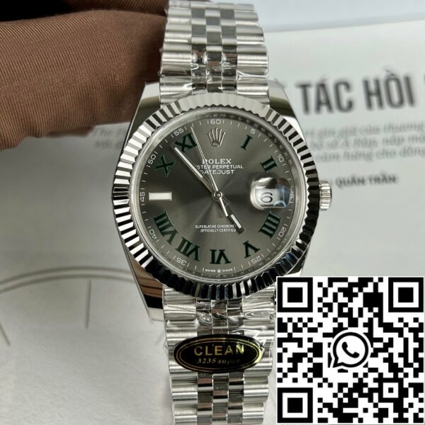 z4620143762810 dc5892a60bfd35f0a78022730459f8fe Rolex Datejust M126334-0045 41MM Wimbledon dial alkaen Clean Factory