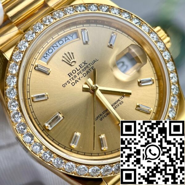 z4620356912505 d045bd1091f2bc4d9dba8644159fcc9f c7116f56 c50a 4f2b bf67 28360d199c99 Rolex Day-Date 40 228348rbr-0002 Желтое золото 18k золото инкрустировано искусственными бриллиантами