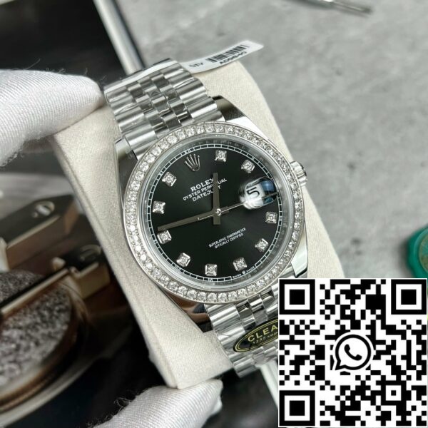 z4631947801542 f09e25fb7b4f0091c9cb82f45819b0aa 4bddf953 3a1d 4614 b661 21a0dff78cf5 Rolex Datejust 41 Black Diamond мъжки часовник 126334-0012 обичай moissanite