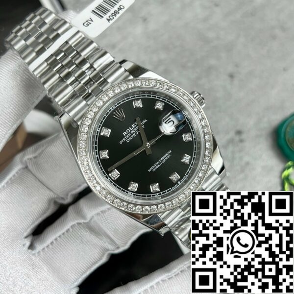 z4631947818998 e949db7f43979c5e84dc9a2a6ae0d0f7 e65884b1 f0de 4a05 8f5c 041b9bb384b4 Rolex Datejust 41 Black Diamond Moška ura 126334-0012 po meri moissanite